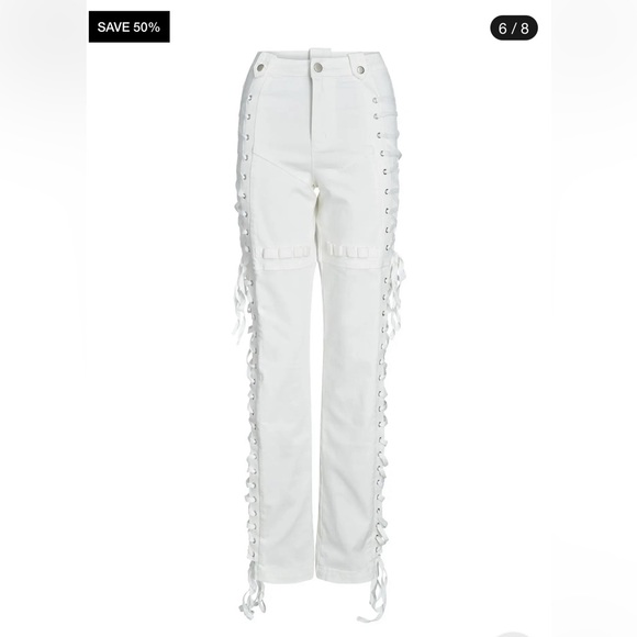 I.AM.GIA White Lace Up Holly Pant XXS - Picture 8 of 16
